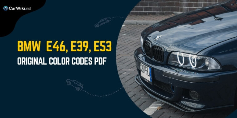 BMW Color Codes: Authentic BMW Hues for E46, E39, E53 (PDF)